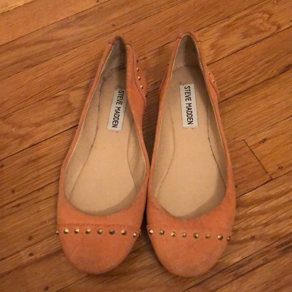 Size 6 Orange Steve Madden Flats - Picture 1 of 3